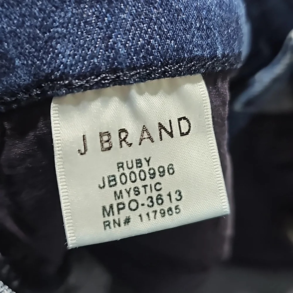J Brand High Rise Crop Distressed High Waist Jeans Ruby Mystic Size 26 NWT - Picture 6 of 8